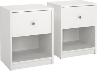 Tvilum Portland 1 Drawer Nightstand - Set of 2, White