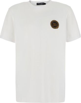 Dolce & Gabbana White Regular Logo T-Shirt