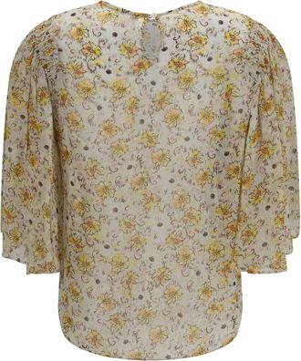 Isabel Marant Womens Floma_haut-Top Light Yellow-Ecru Viscose Shirt Yellow/ecru