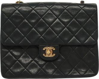 Chanel Timeless/Classique Black Leather Shoulder Bag (Pre-Owned)