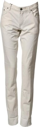 Dolce & Gabbana Skinny Jeans - Dames - Slim Fit Broeken - Wit - L - Katoen - Broeken