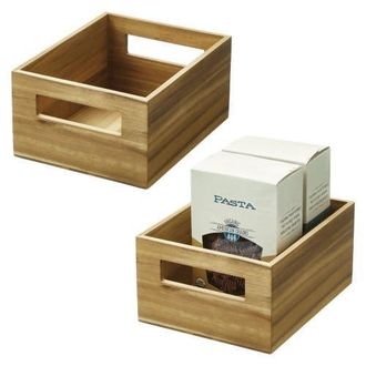 iDesign Acacia Wood Pantry Storage Bin with Handles in Natural at Nordstrom