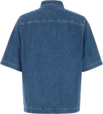 Bottega Veneta Mens Shirt Blue Denim