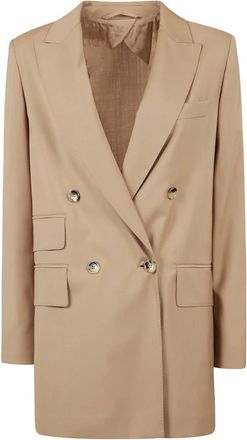 Max Mara Kameelwollen jas voor vrouwen - Dames - Blazers - Beige - M - Wol - Jassen