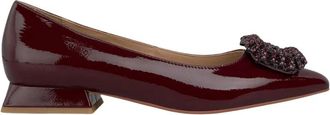 Alma En Pena Platte schoen met cirkelvormige ornamenten - Dames - Ballerinas - Rood - 38 EU - Schoenen