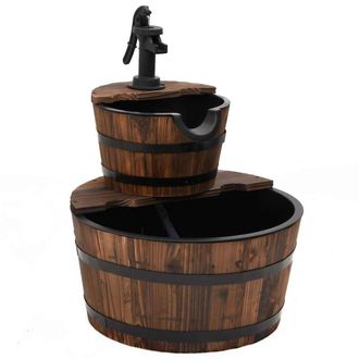 vidaXL Fuente De Agua Con Bomba Madera Maciza De Abeto 44,5x44,5x58 Cm Vidaxl