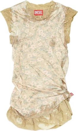 Diesel bloemenblouse met ruches
