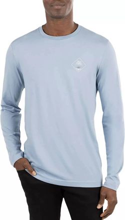Travis Mathew Crosstrail Long Sleeve Tee In Faded Denim