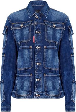 Dsquared2 Tactical Jean Denim Jacket - Dames - Spijkerjassen - Blauw - S - Denim - Jassen