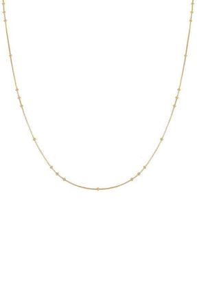 Ania Haie Mini Bead Station Box Chain Necklace in Shiny Gold at Nordstrom