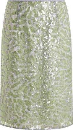 16Arlington Elice Midi Rok - Dames - Midirokken - Groen - XS - Polyester - Rokken