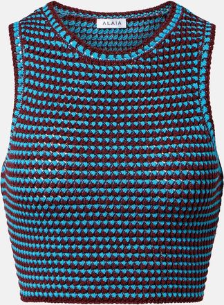 Alaia Ala&iuml;a Crochet cotton crop top