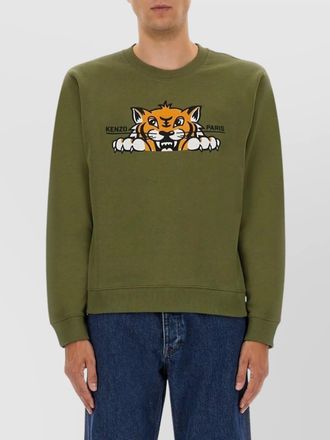 Kenzo cotton slim-fit crewneck sweatshirt