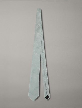 Calvin Klein Mens Barrister Botanical Tie - Green - OS