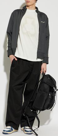 Palm Angels T-shirt With Printed Logo, Mens, White