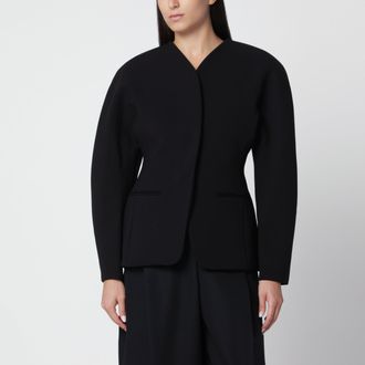 Jacquemus Giacca Ovalo nera in misto viscosa