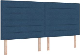 vidaXL Headboard Height Adjustable with Headboard Blue 200 cm Fabric Vidaxl