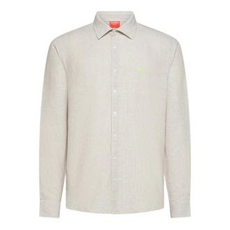 Sun 68 S36122 Casual Shirt - Heren - Casual Overhemden - Beige - 2XL - Overhemden