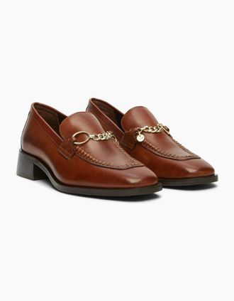 Osprey Womens Osprey London The Islington Leather Womens Tan Loafers - Brown - Size: 4