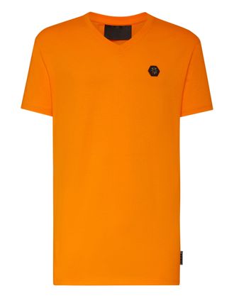 Philipp Plein T-shirt V-Neck SS Hexagon tiger