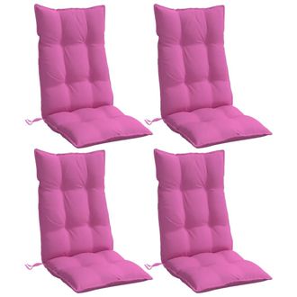 vidaXL Vidaxl - Cojines Para Silla Con Respaldo Alto 4 Uds Tela Oxford Rosa
