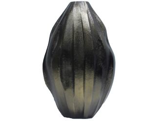 Schubiger M&ouml;bel Vase Metall Antikmessing H: 35 cm