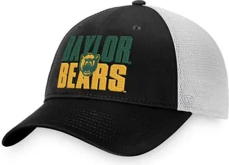 Top of the World Mens Top of the World Black/White Baylor Bears Stockpile Trucker Snapback Hat at Nordstrom