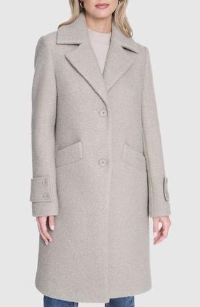 Andrew Marc Regine Pressed Bouclé Wool Blend Coat in Stone at Nordstrom Rack, Size X-Small