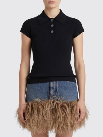 Dolce & Gabbana Ribbed Viscose Knit Polo Shirt
