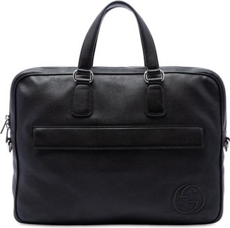 Gucci Pre-owned Gucci Calfskin Soho Briefcase Unisex RM0UTVBXLUGYVPFM