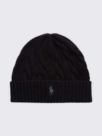 Polo Ralph Lauren Wool and Cashmere Blend Beanie with Contrast Pony Logo