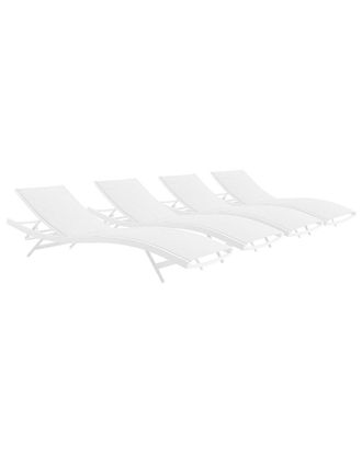 ModWay Glimpse Set Of 4 Outdoor Patio Mesh Chaise Loungers