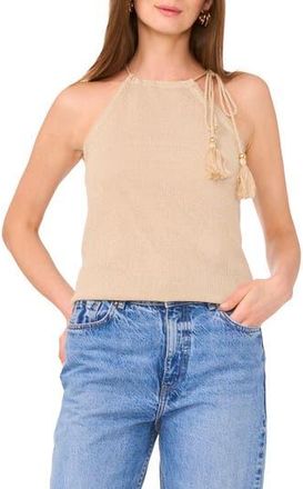 Vince Camuto Knit Halter Tank in Almond at Nordstrom Rack, Size Xx-Small