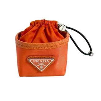 Prada Pre-owned Mini Bags, unisex, Orange, Size: ONE SIZE Pre-owned Nylon Keyring