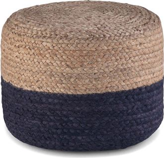 Simpli Home Lydia Boho Round Pouf