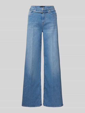 Raffaello Rossi Raffaello Rossi Wide Leg Jeans mit Gürtel Modell Sventy B in Hellblau, Größe 40