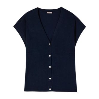 Oltre Dames, Truien, Blauw, Maat: S/M Viscose