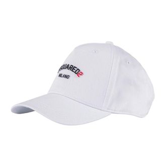 Dsquared2 Logo Cap - Heren - Petten - Wit - L - Katoen - Accessoires