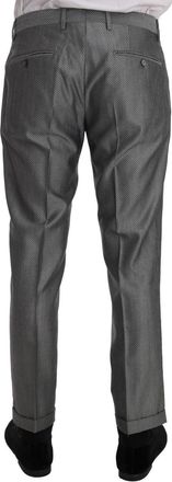 Dolce & Gabbana Mens Black Stretch Crystal Bee Slim Fit Suit Wool
