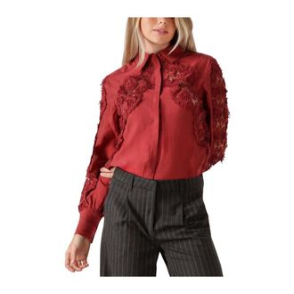 Copenhagen Muse Overhemden, Dames, Rood, M, Polyester, Cmmolly-Shirt Blouse