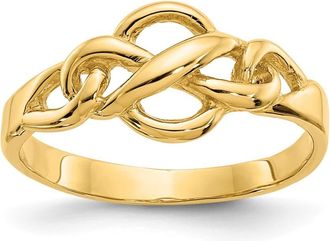 Diamond2Deal 14k Yellow Gold Free Form Knot Ring