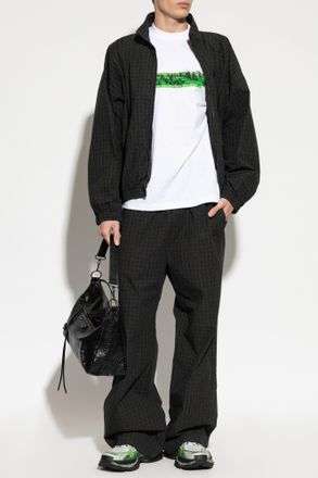 Balenciaga Wide-leg Trousers, Mens, Grey