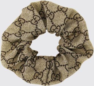 Gucci Scrunchie in twill di seta con monogram GG stampato