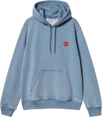 Carhartt Work in Progress Hoodies & sweatvesten, Heren, Blauw, S, Katoen, Hooded Nelson Sweatshirt