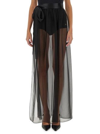 Dolce & Gabbana Silk Chiffon Long Rock