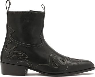 Kazar Zwarte cowboy-laarzen - Heren - Cowboylaarzen - Zwart - 42 EU - Leer - Schoenen