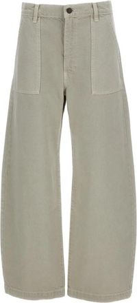 Frame Denim The Bow Cargo - Dames - Wijde Broeken - Grijs - W26 - Katoen - Broeken