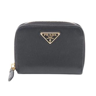 Prada Pre-owned Wallets, female, Black, Size: ONE SIZE Pre-owned Vitello Move Saffiano Leather Coin Case