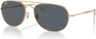 Ray-Ban Klassieke pilotenzonnebril met ros&eacute;gouden montuur - unisex - Zonnebrillen - Geel - 60 MM - Accessoires