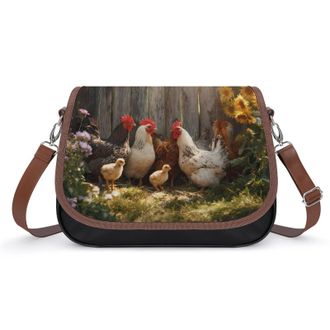 Generic Funny Chicken Rooster Fashion Womens Crossbody Bags Novelty Handbag Shoulder Bag Purse